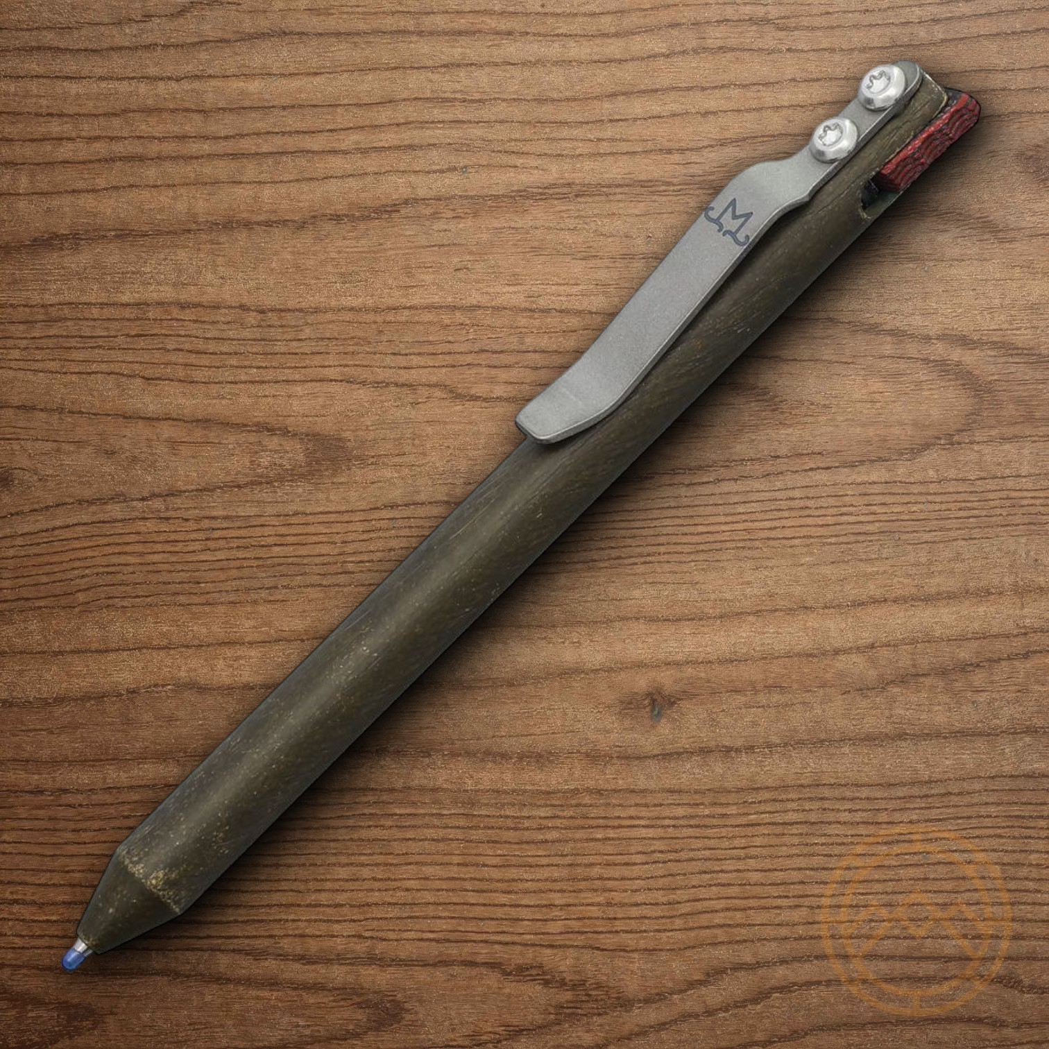Maverick Flipper Universal Pen Barked Antique Parker Schmidt Fisher Pilot G2 USA