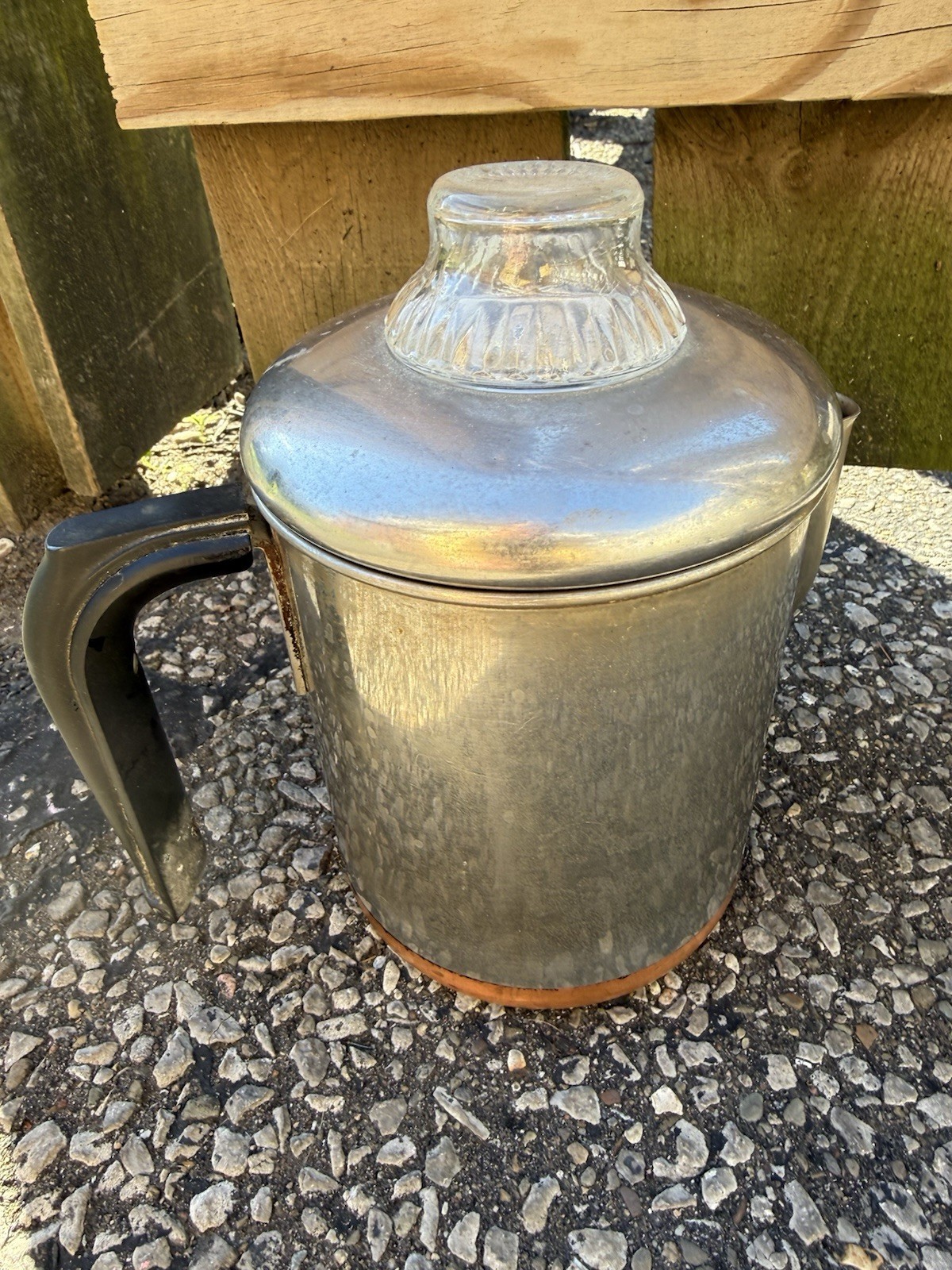 Vtg Pre 1968 Revere Ware 1801 Percolator Coffee Pot 4-6 Cup Copper Clad Bottom