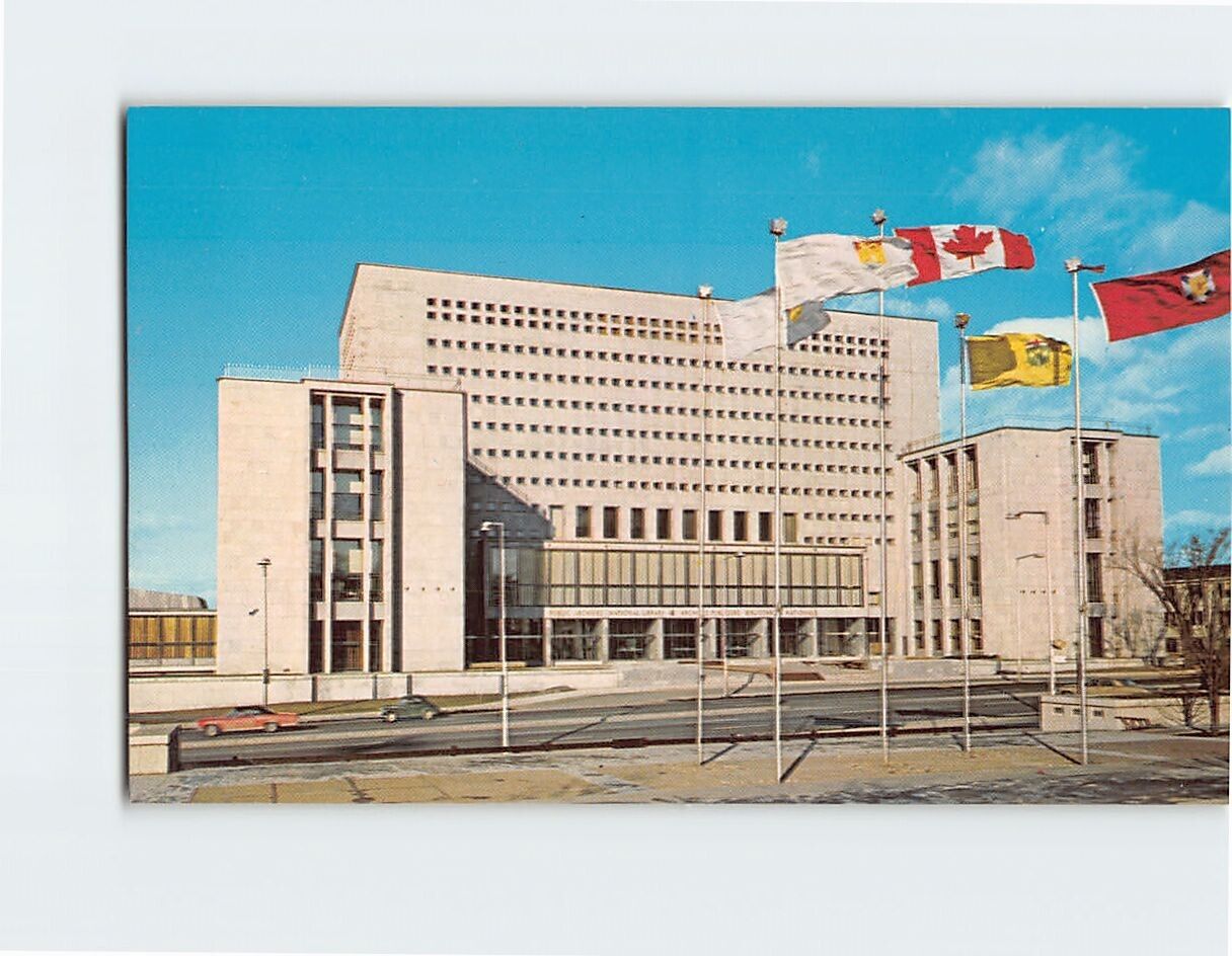 Postcard The National Library Ottawa Ontario Canada