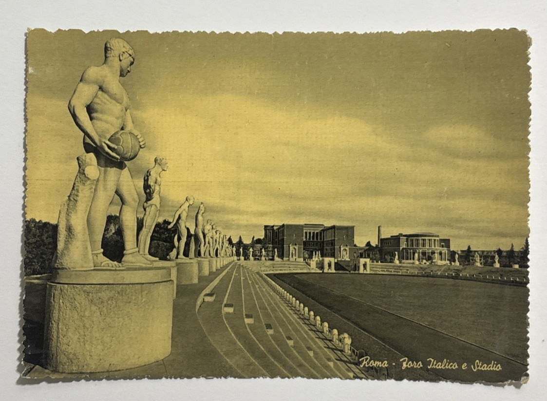 Arena and Forum Italico Rome Italy Postcard Roma Foro Italico e Stadio Unposted