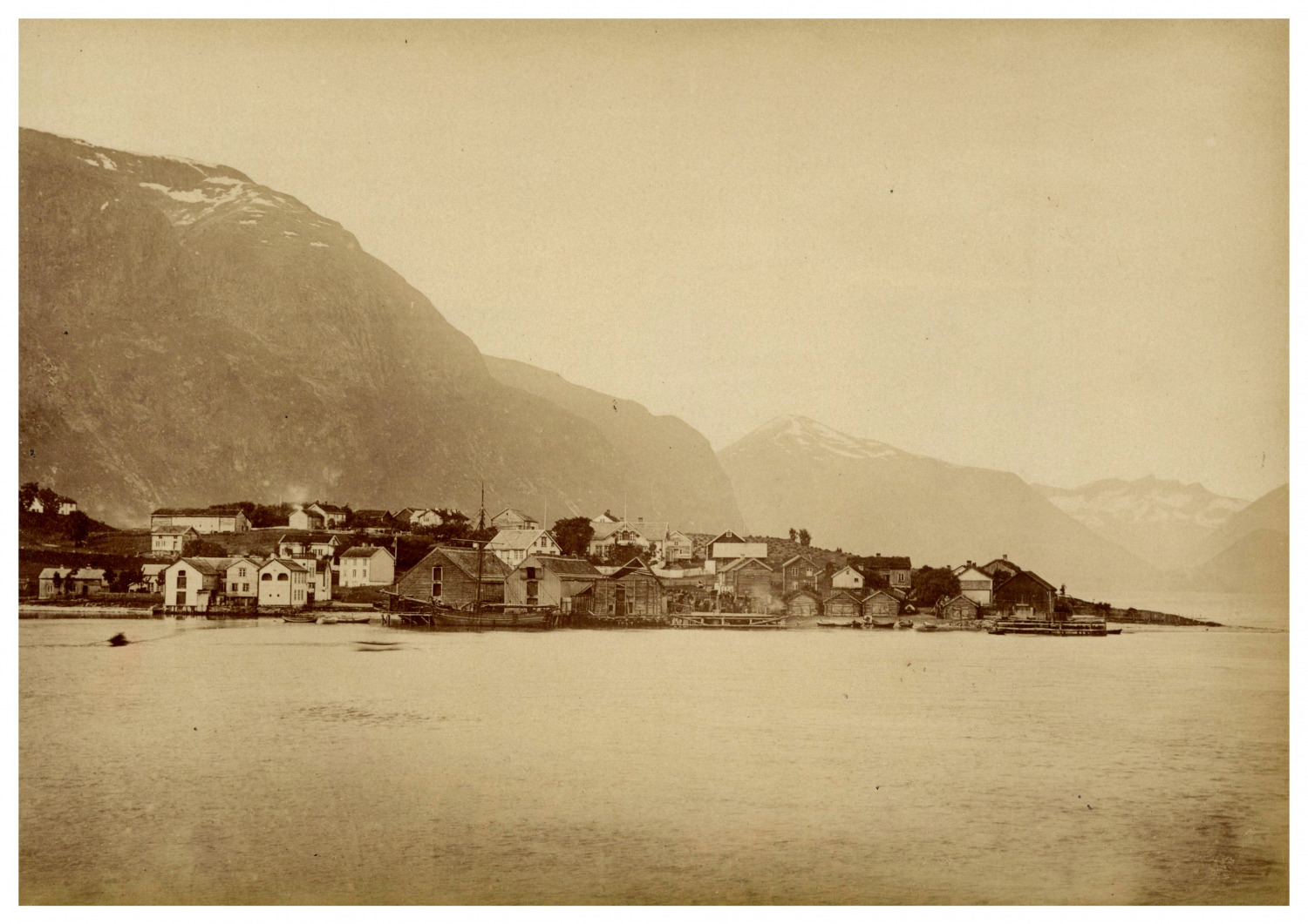 Norge, Naes, Romsdal, photo. J.V. Vintage Albumen Print, Albumin Print 1