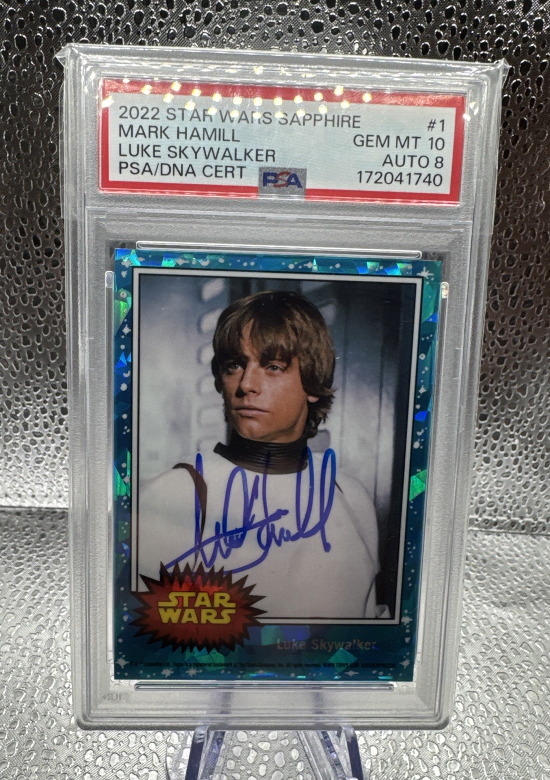 2022 Topps Star Wars Sapphire Luke Skywalker #1 AUTOGRAPH PSA/DNA Gem Mint 10 2022 Topps Star Wars Sapphire Luke Skywalker #1 AUTOGRAPH PSA/DNA Gem Mint 10