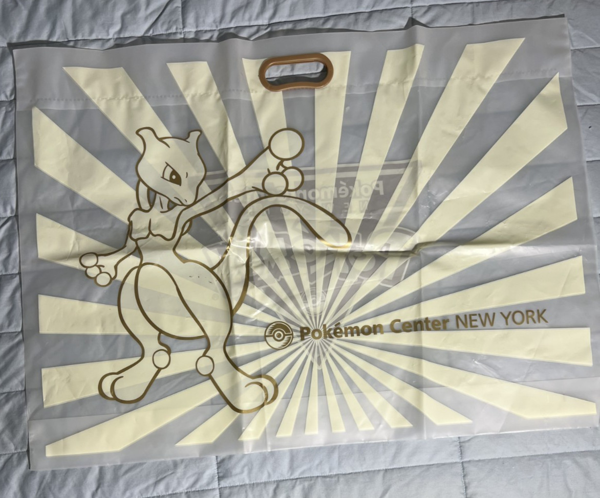 Vintage 2001 Pokemon Center NY Grand Opening Promo Bag Mewtwo Ultra Rare Vintage 2001 Pokemon Center NY Grand Opening Promo Bag Mewtwo Ultra Rare