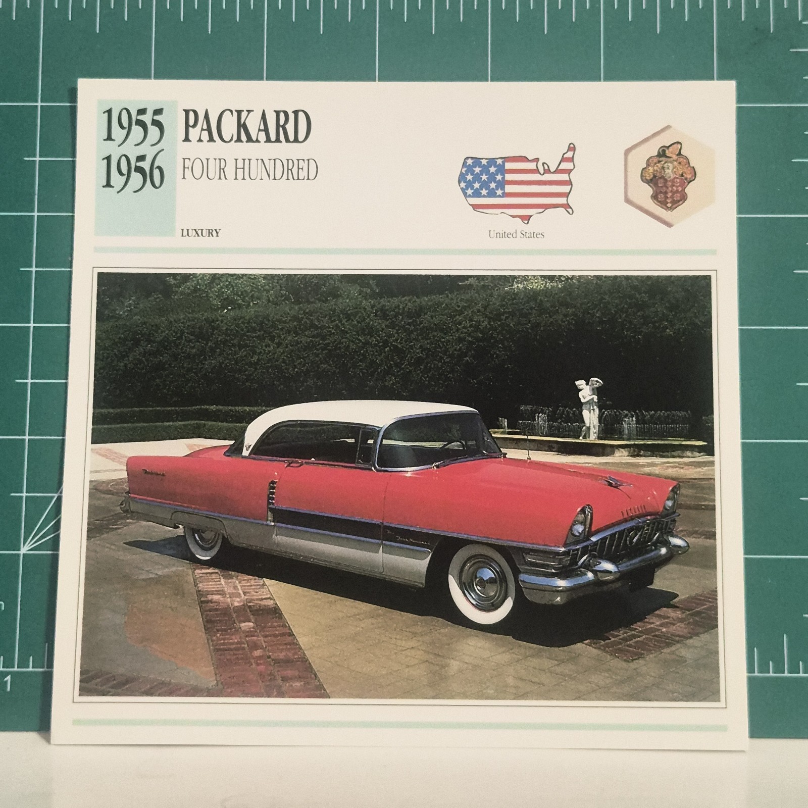 1955 1956 Packard Four Hundred Vintage Classic Cars Collector Info Profile Card