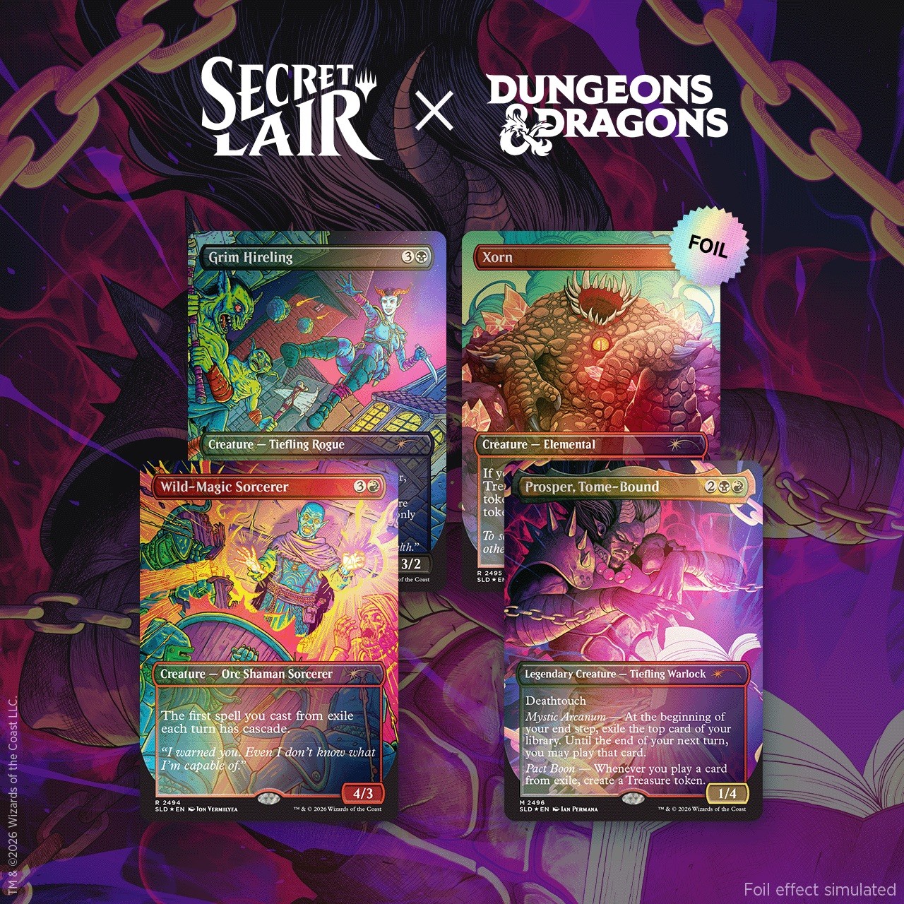 MTG Secret Lair x Dungeons & Dragons: Shadows Over Baldur\'s Gate FOIL IN HAND