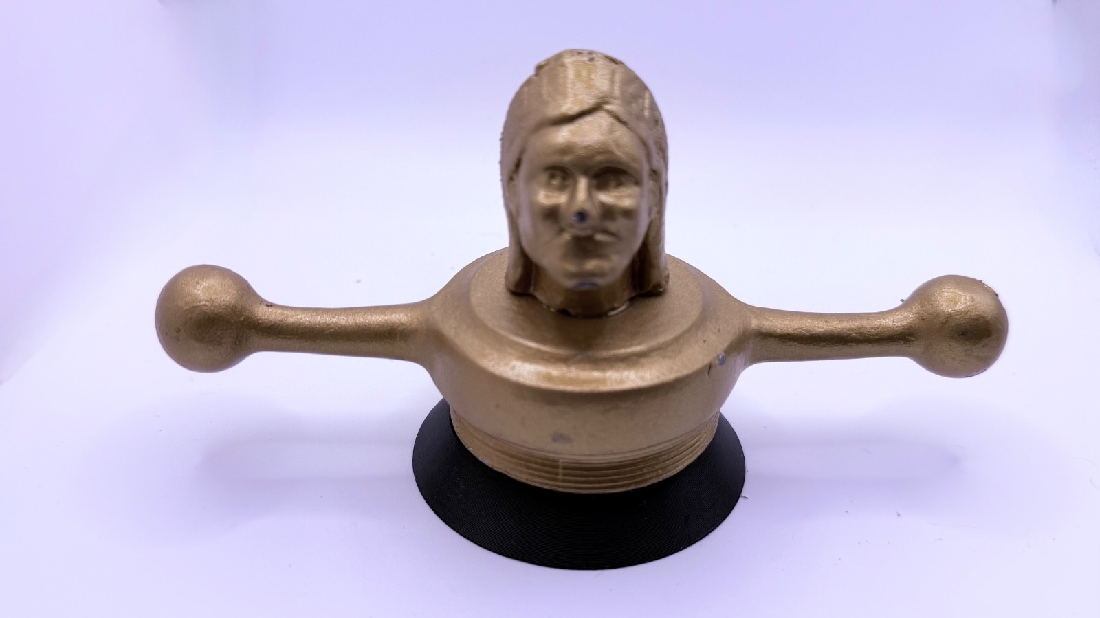 Antique 1920s Indian Head Radiator Cap Dog Bone Hood Ornament Auto Mascot