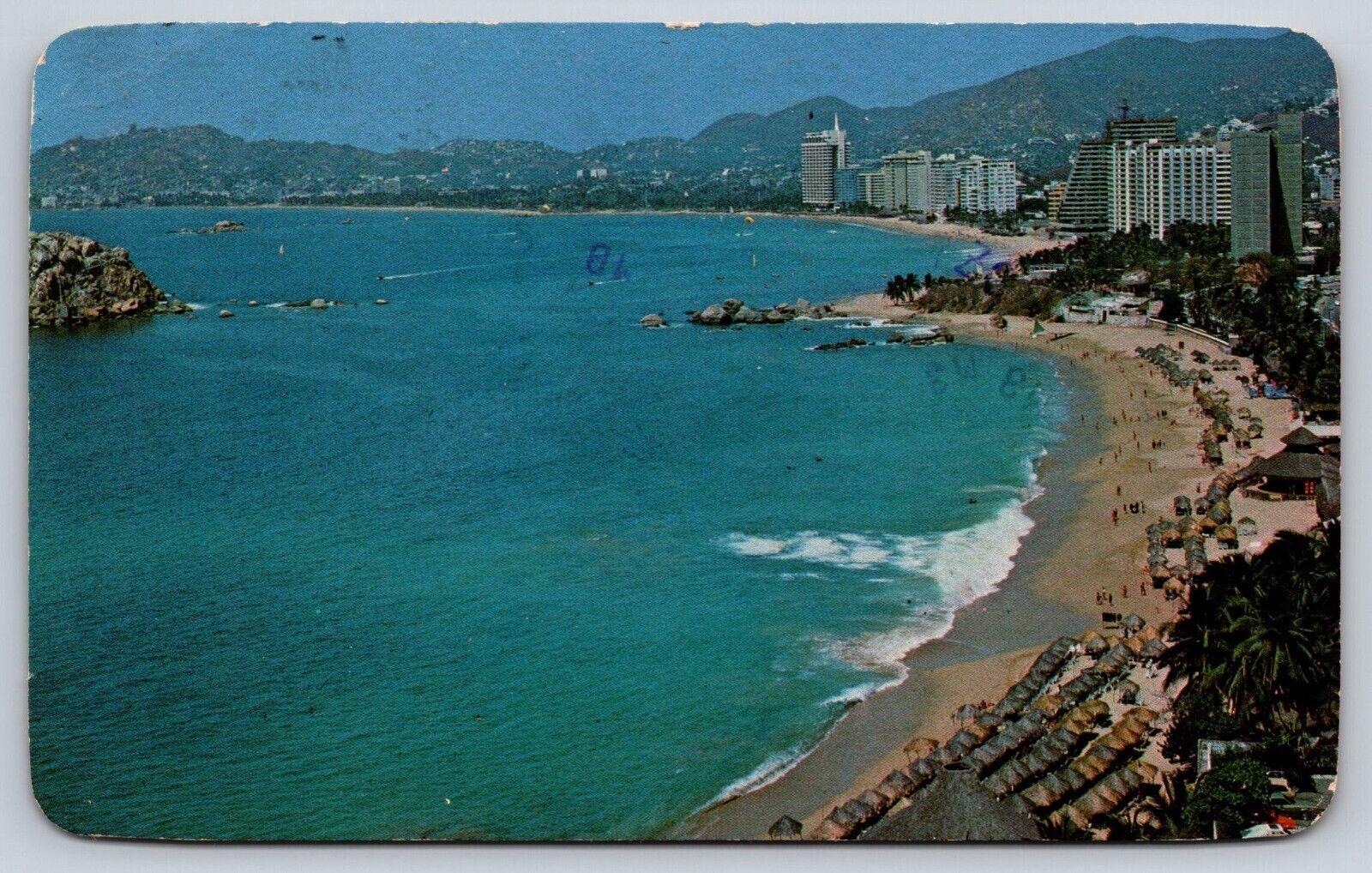 Postcard Panoramic view of Condesa Beach and the Bay  [eo]