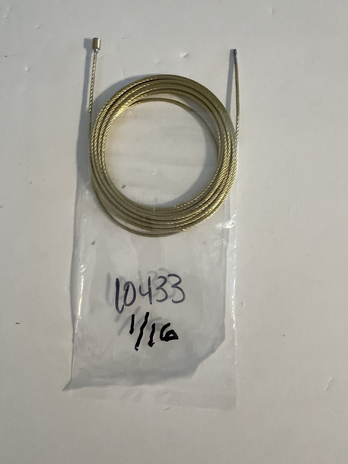 1/16th.” or .0625” brass cable with attached end 11 Feet Long 1/16th.” or .0625” brass cable with attached end 11 Feet Long