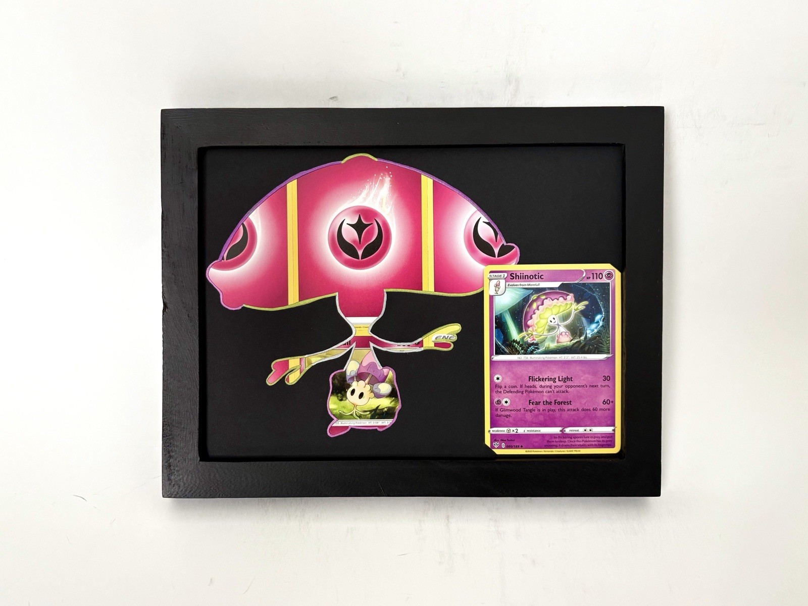 Shiinotic Pokemon Card Frame - Shiinotic Card -Shiinotic Silhouette Art