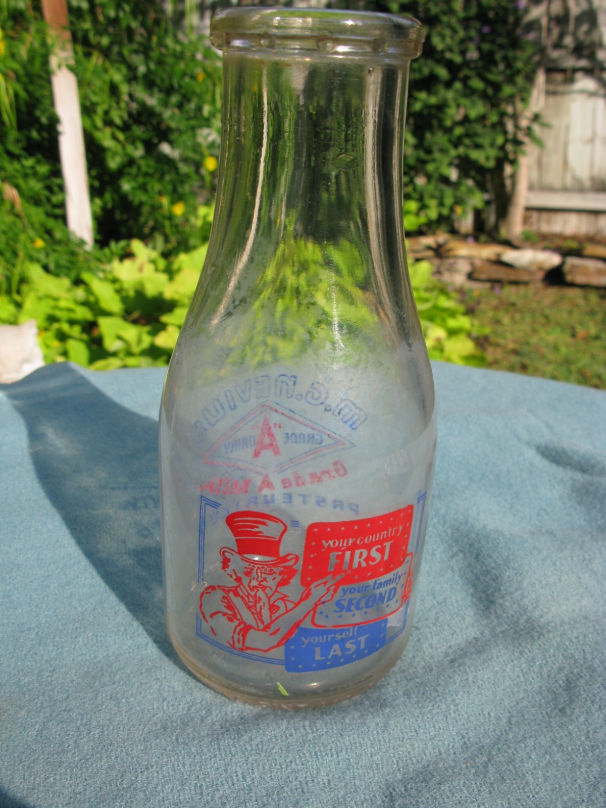 RARE M. G. Nevius Galveston, TX World War 2 Era with Uncle Sam on the bottle