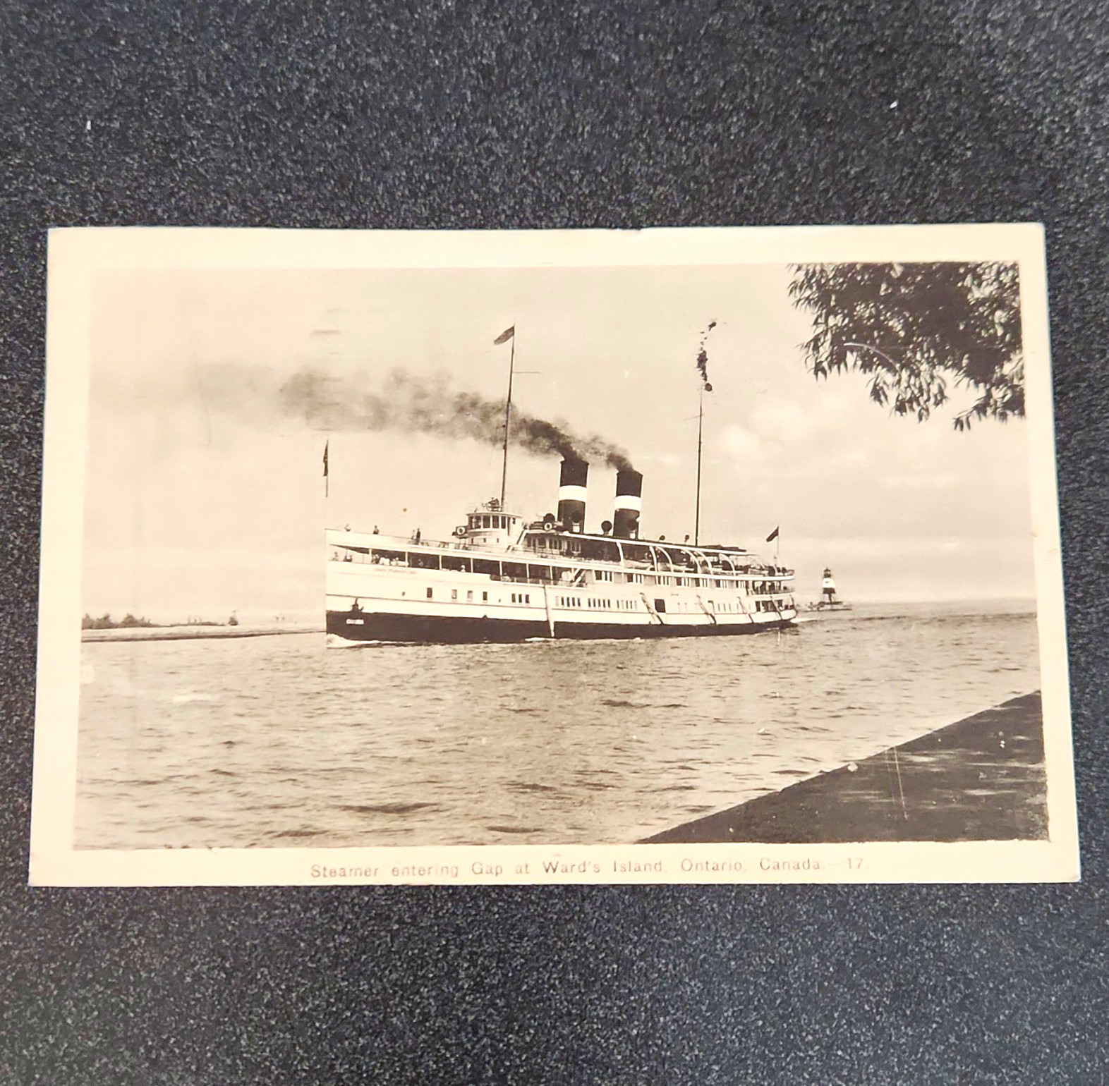 RPPC Steamer Entering Ward\'s Island Gap Toronto ON Canada Posted