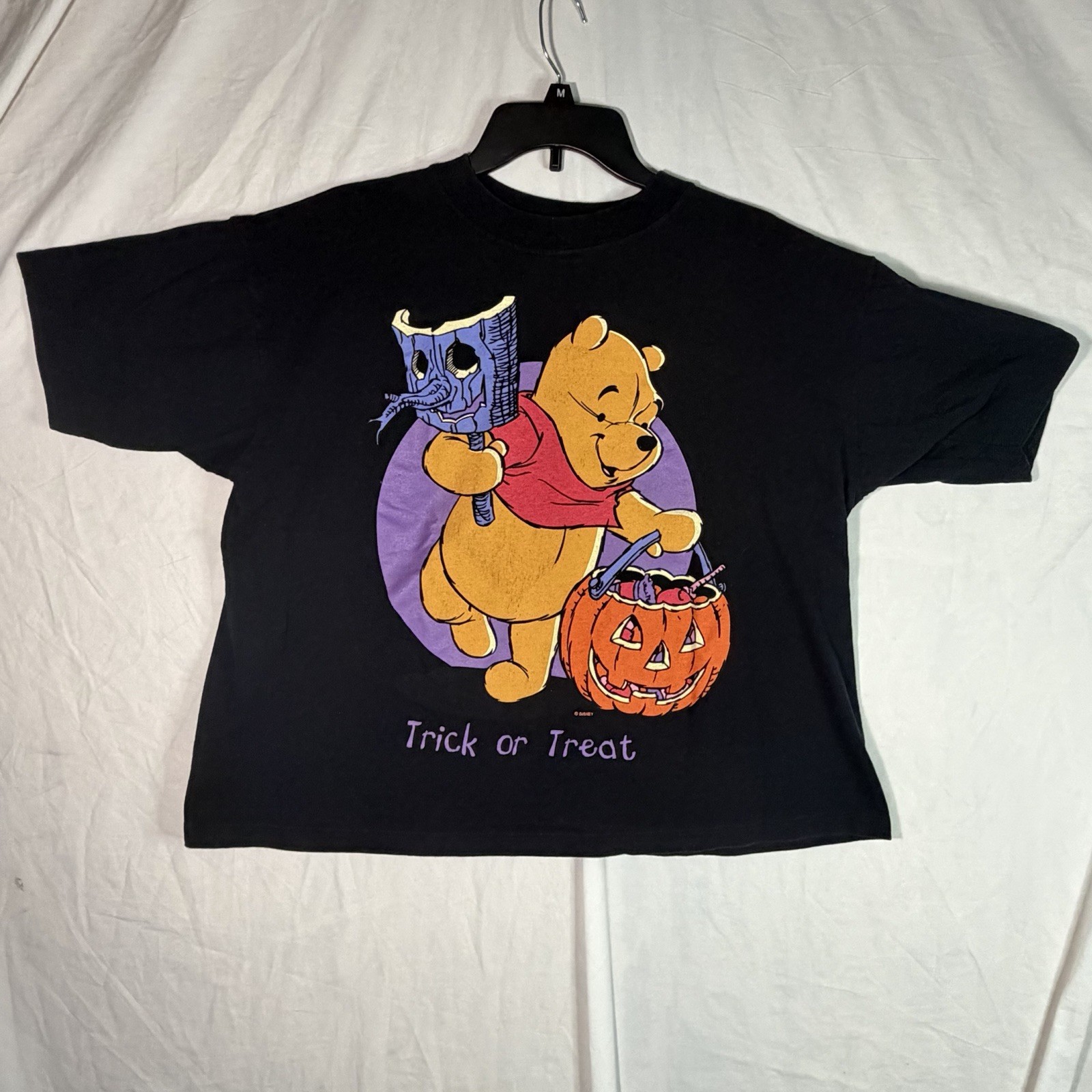 Vintage 90s Disney Winnie the Pooh Halloween Trick or Treat Shirt Boxy XL