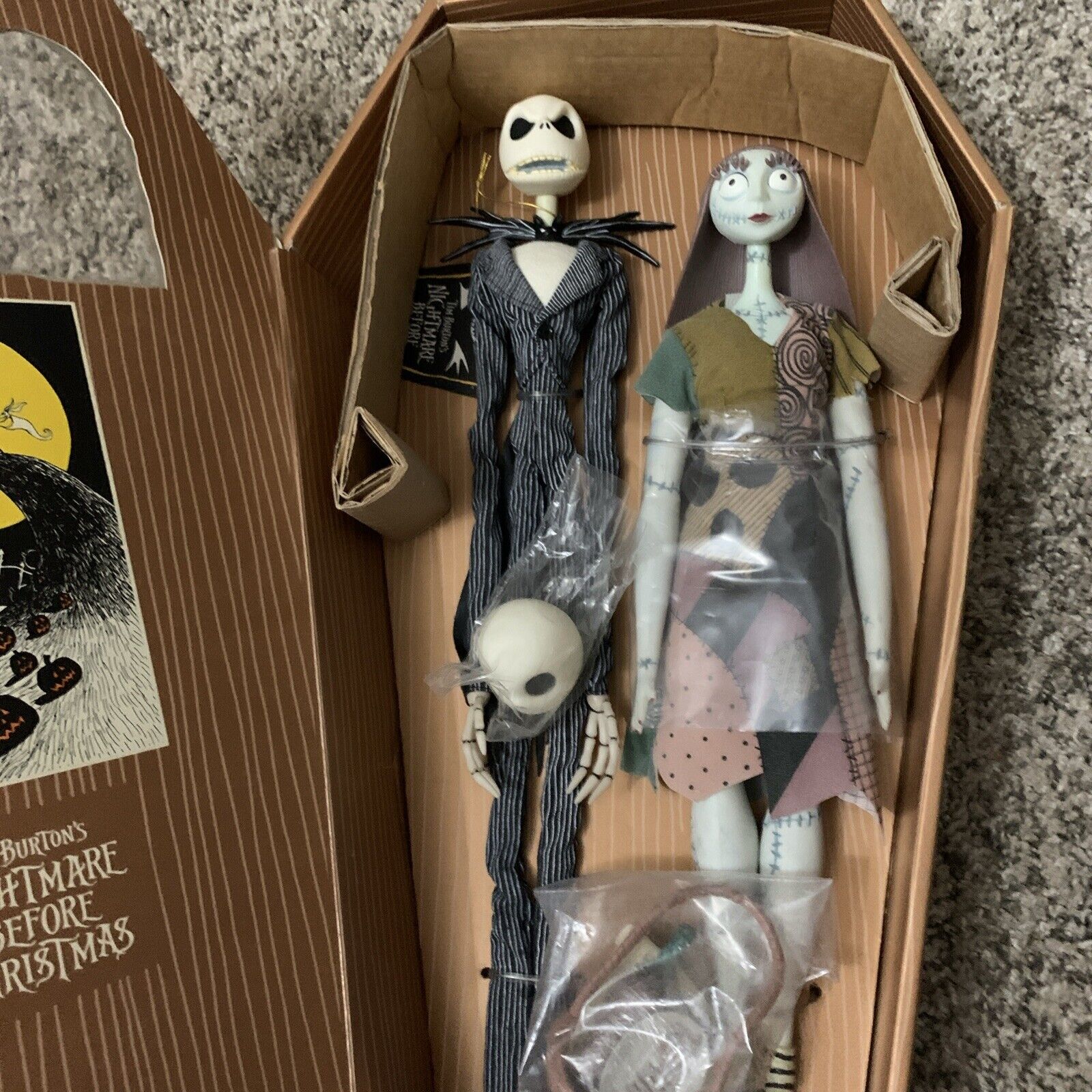 1998 Nightmare Before Christmas Jun Planning Dolls Jack & Sally -Limited To 6000