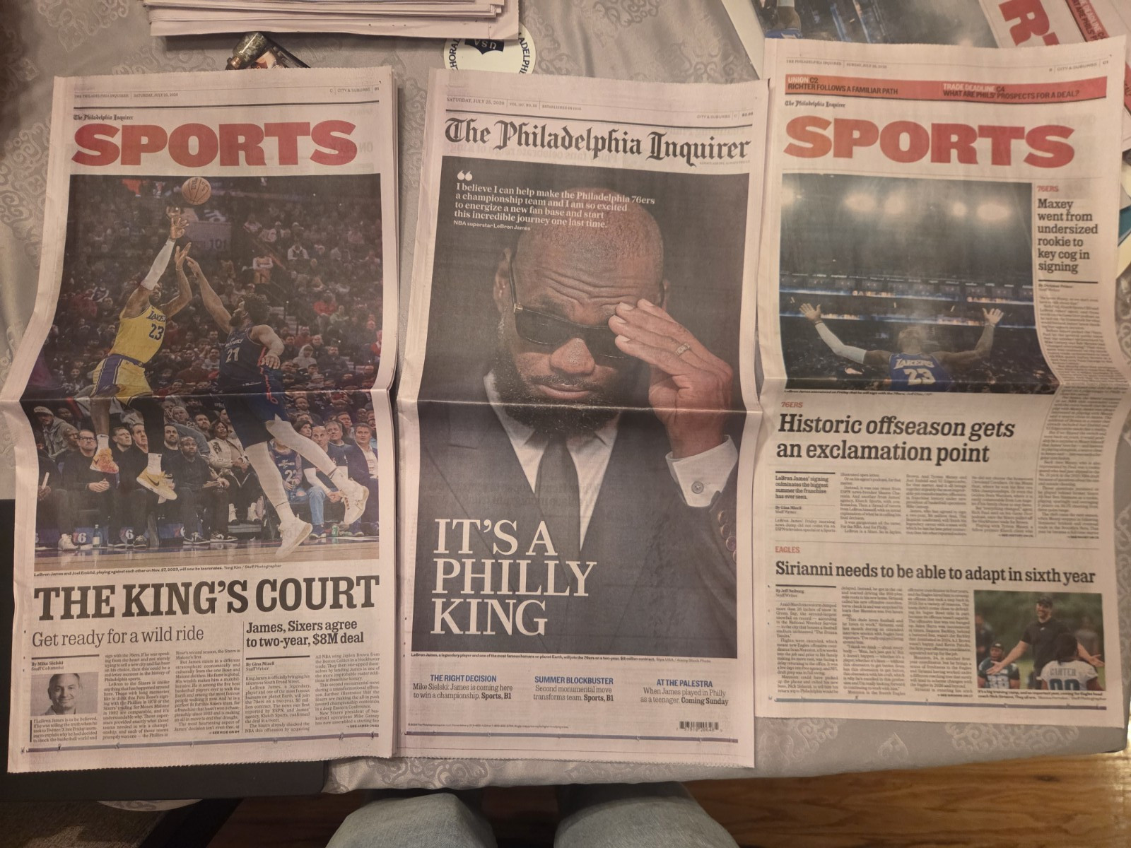 Phila. Inquirer “The King’s Court” “It’s a Philly King” LeBron James sections