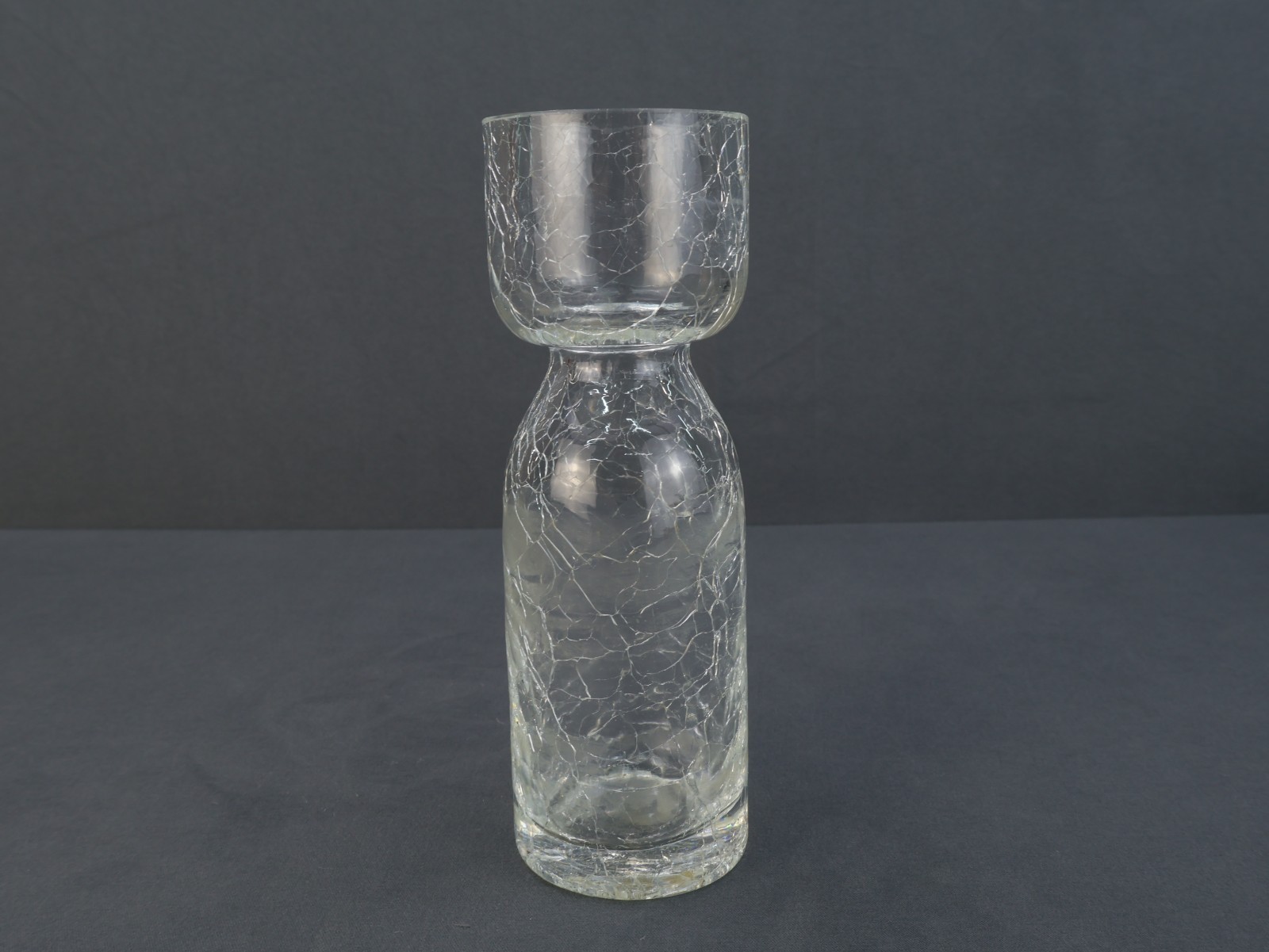 Vintage Clear Crackle Glass Propagation Bulb Forcing Vase Wide Mouth 6 Vintage Clear Crackle Glass Propagation Bulb Forcing Vase Wide Mouth 6