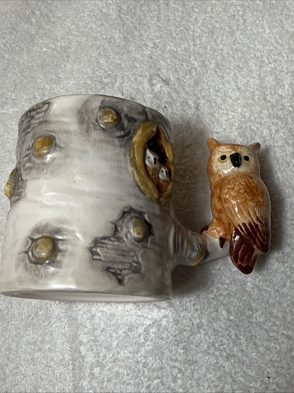 Owl Coffee Mug Cup Bergschrund Seattle Owlet Family Tree 1993 Hand Painted