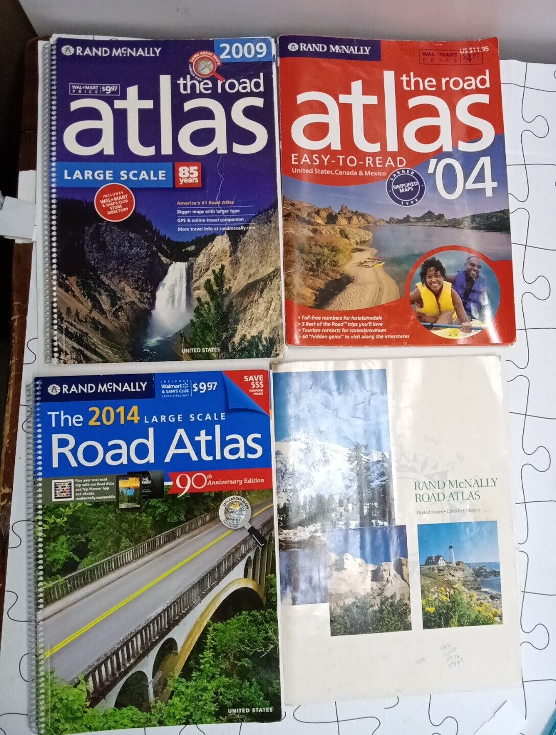 4 Large Scale Rand McNally Road Atlas - 4 Books