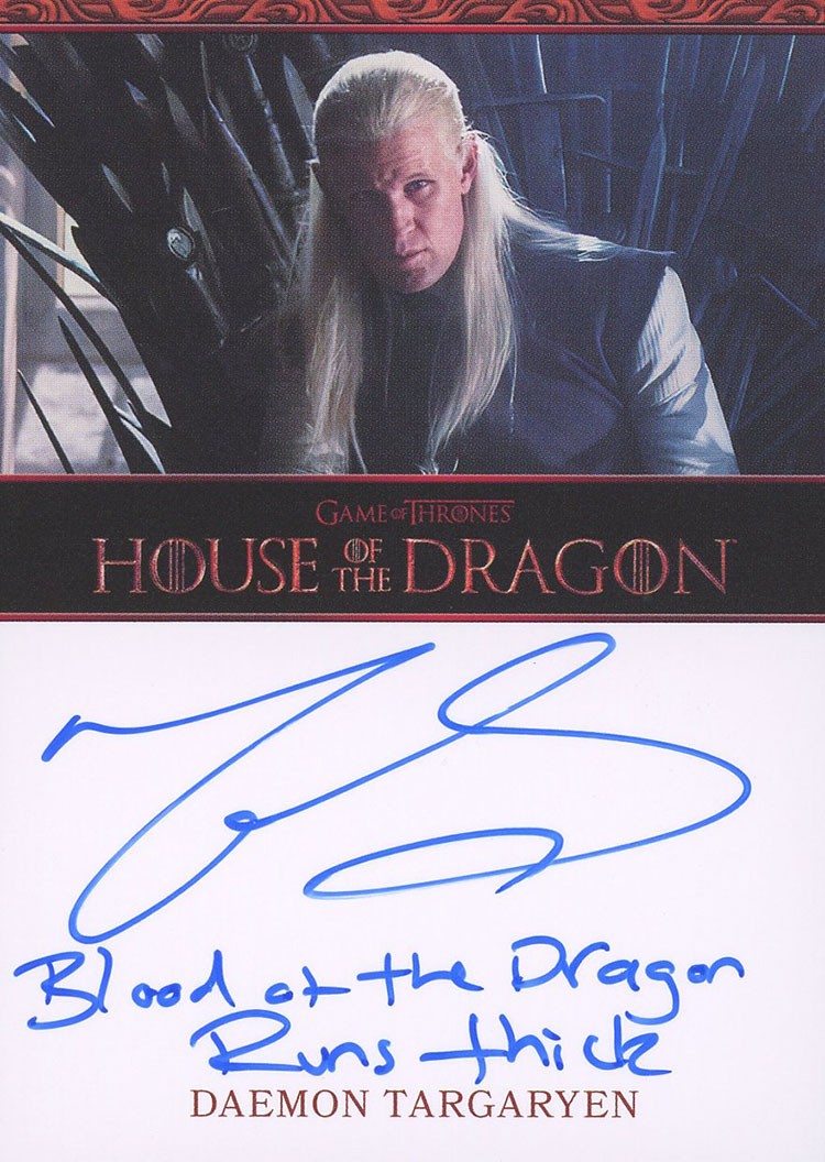 RITTENHOUSE HOUSE OF THE DRAGON SERIES 2 MATT SMITH INSCRIPTION AUTO CARD