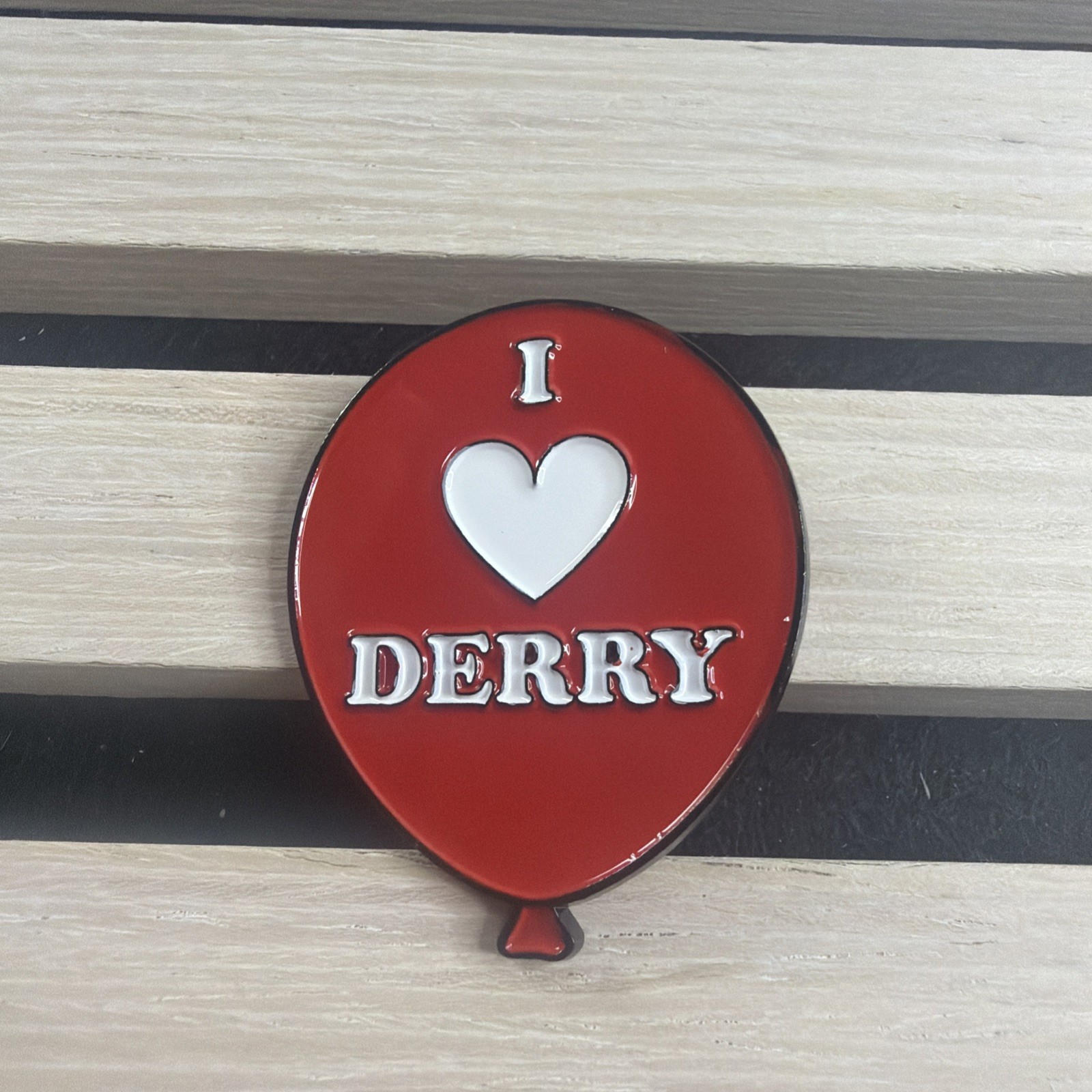 I ❤ Derry Red Balloon Lapel Pin Warner Brothers Movie IT 2019 By Funko Large Pin