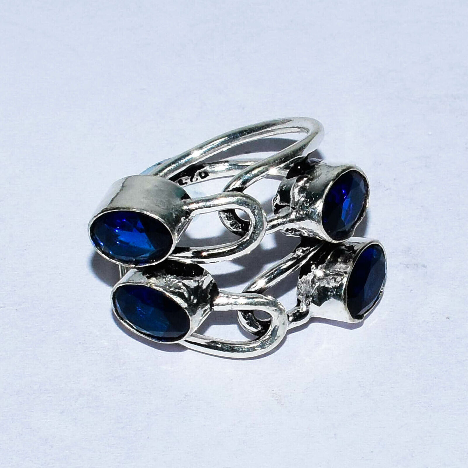 Ahoy: Sapphire (Blue) ring Size 7 adjusts  7g #2089
