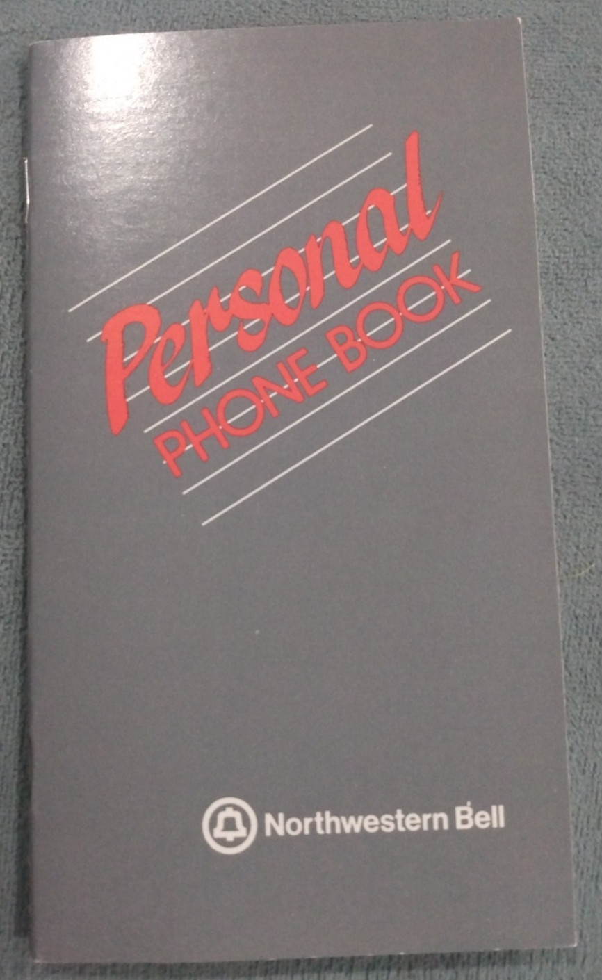 Never used 1980 Personal Phone Book Northwestern Bell Never used 1980 Personal Phone Book Northwestern Bell