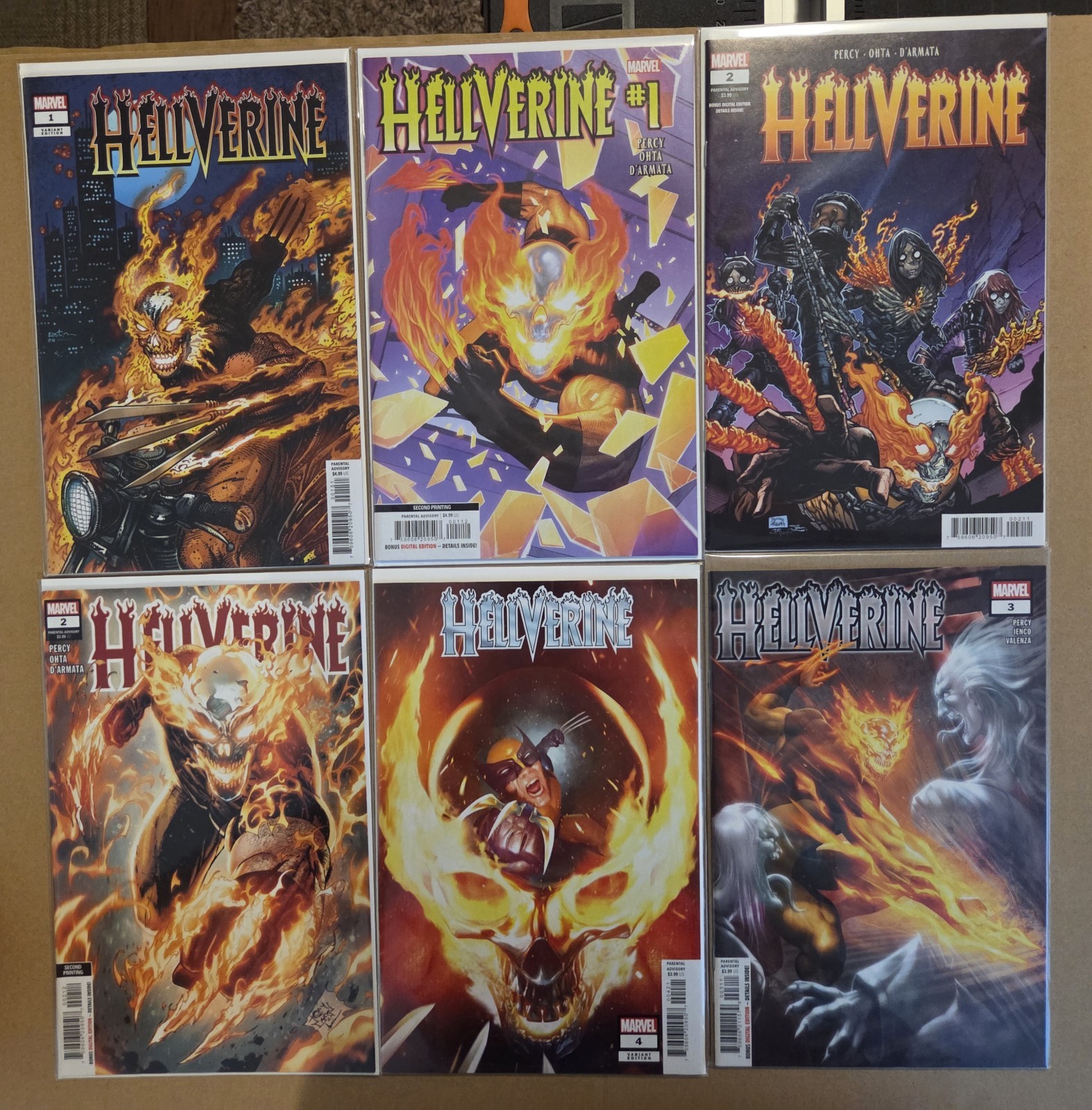 Hellverine Comic Lot (6 Comics) 1-4 2024 2025 Vol 1 2, Marvel Comics NM Variants
