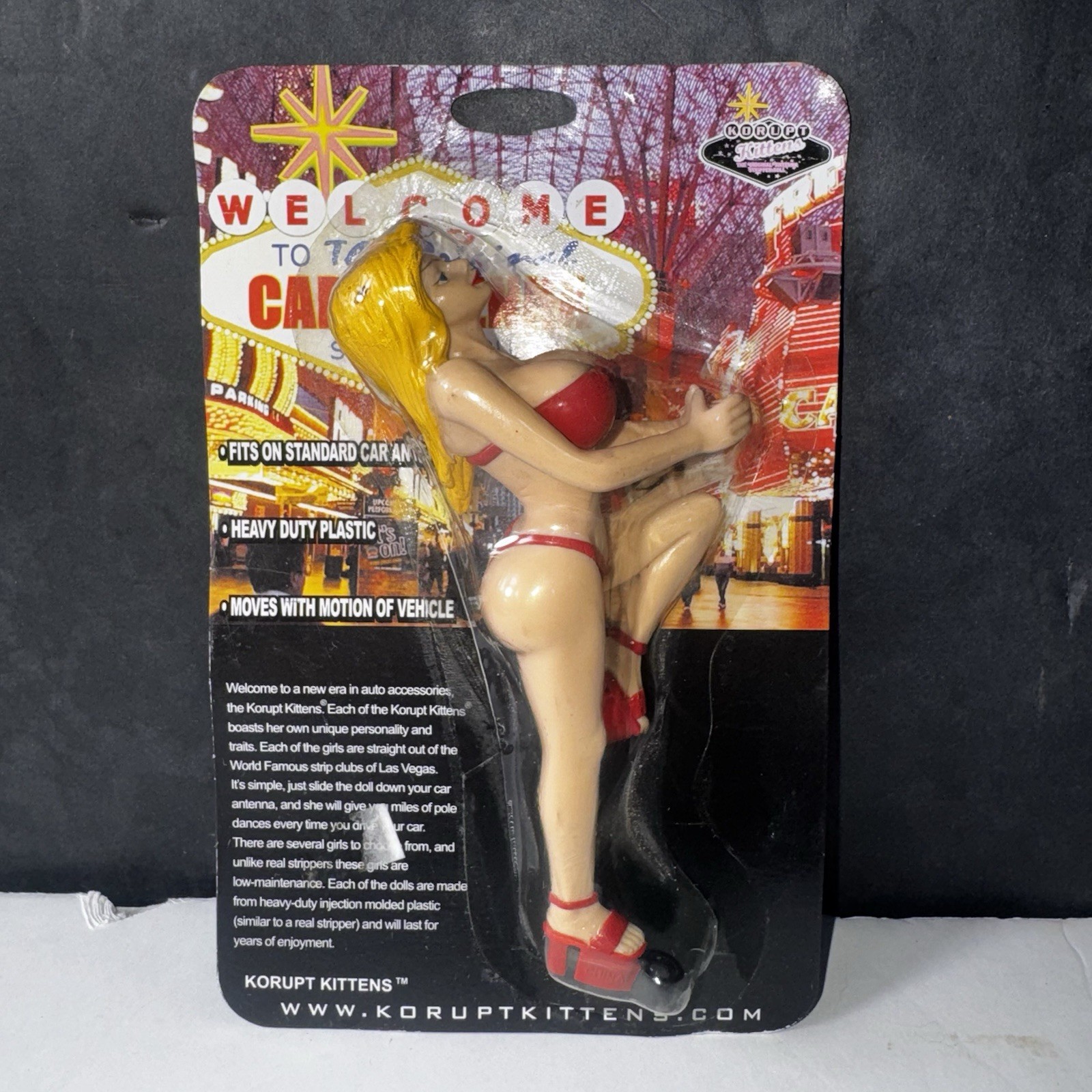 Korupt Kittens Diamond Antenna Blonde Stripper Doll Car Golf Cart Topper Risqué