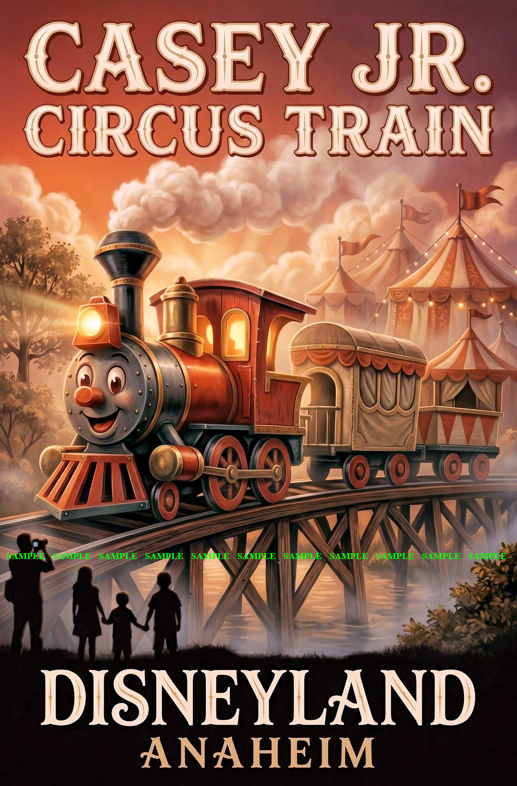 Disneyland Casey Jr Circus Train 11 x 17 Poster Fantasyland Storybook Land Disneyland Casey Jr Circus Train 11 x 17 Poster Fantasyland Storybook Land