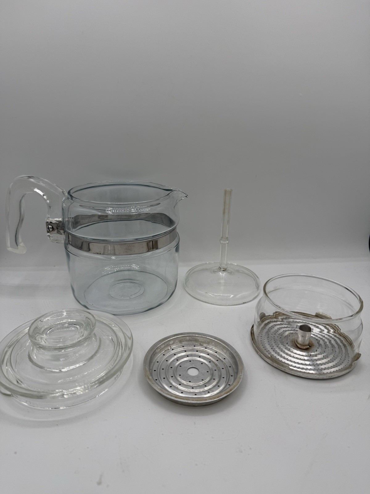 Pyrex 4 Cup Glass Percolator 7754 Complete Coffee Maker Vintage