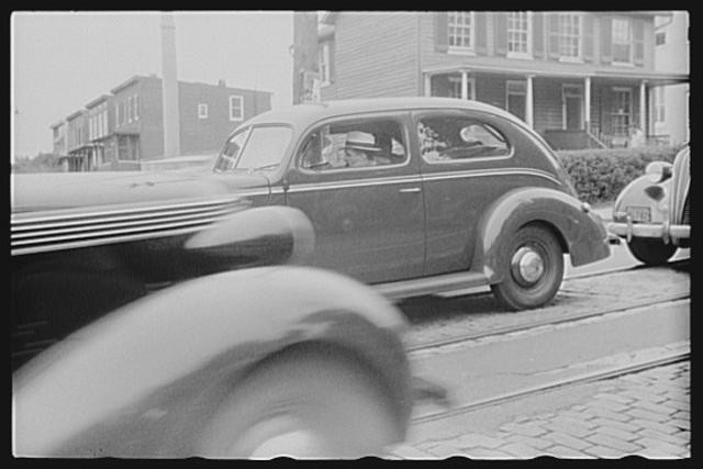 Baltimore Maryland 1940 U.S. 1 Alternate Streetcars Automobiles Houses