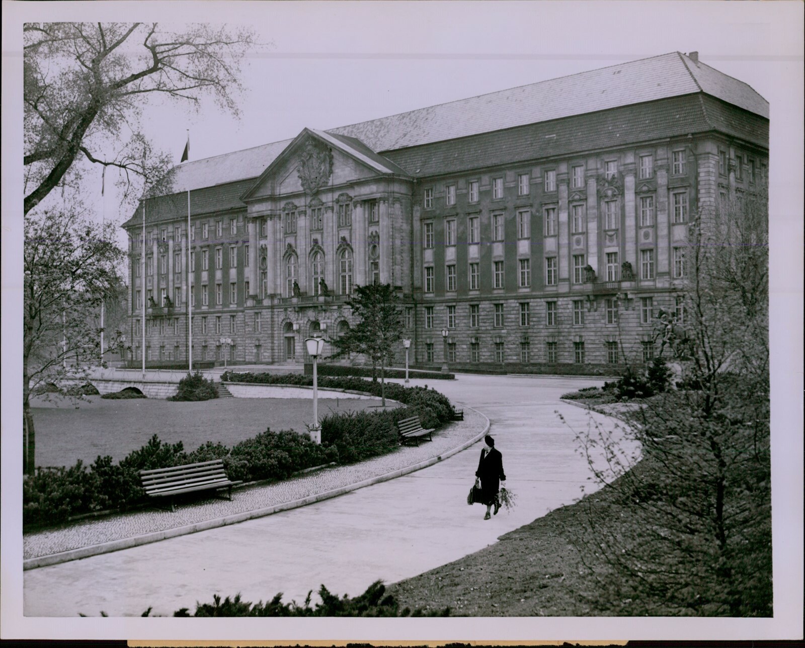 GA7 1953 Original Photo ALLIED CONTROL COUNCIL BUILDING Berlin Germany Meeting
