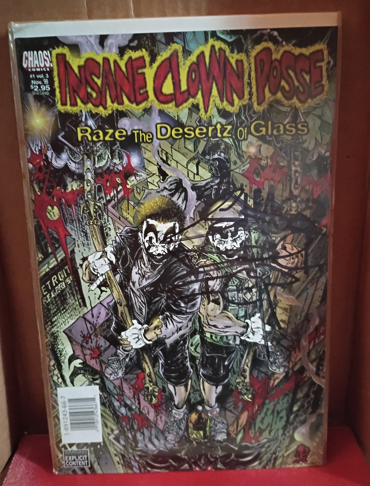 Insane Clown Posse Hallowicked #1 (2001) Signed By Shaggy 2 Dope ,Nm,Never Read
