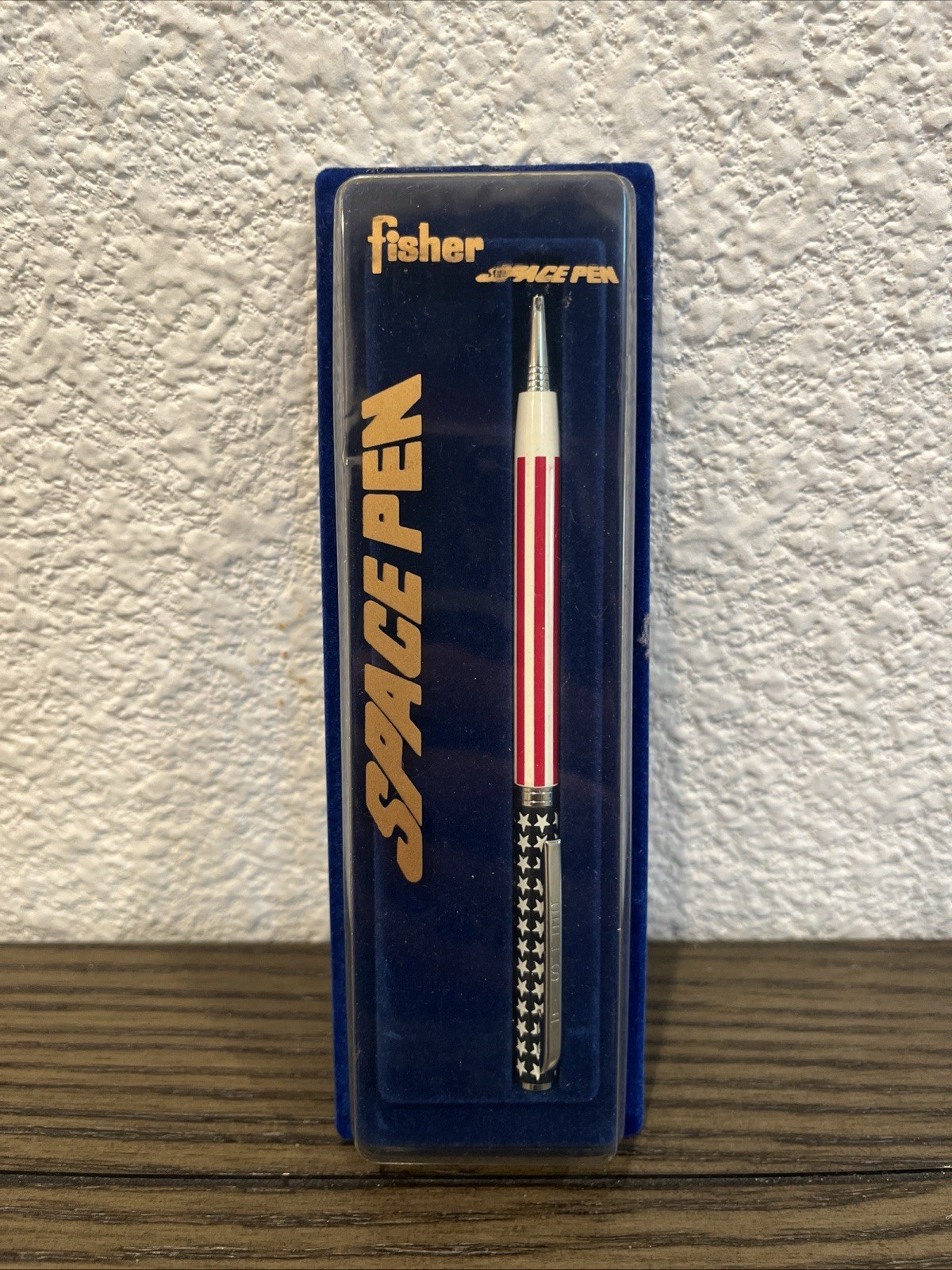 Vintage Star And Stripes Fisher Space Pen American Flag Pattern w/ Packaging NIB