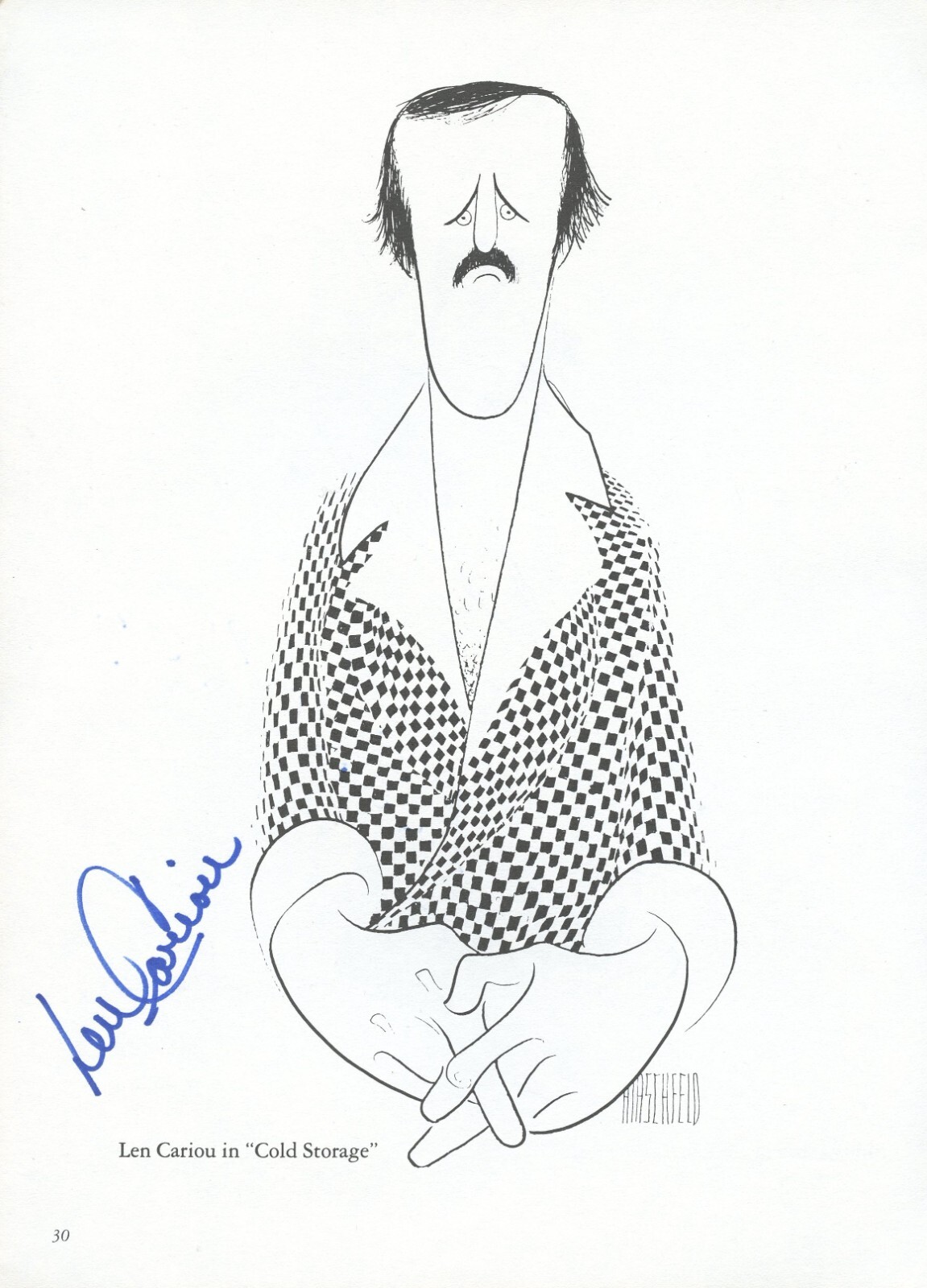 Len Cariou & Milo O\'Shea d2013 signed autographs auto 8x11 cut American Actors