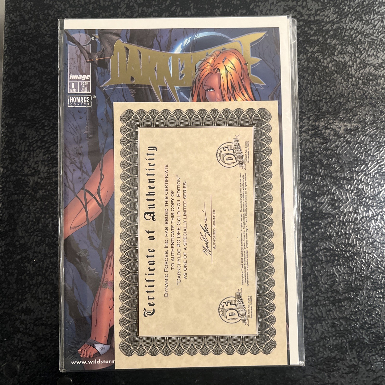 Darkchylde Queen #0 Gold BLOOD Dynamic Forces Very Rare COA Less Than 100