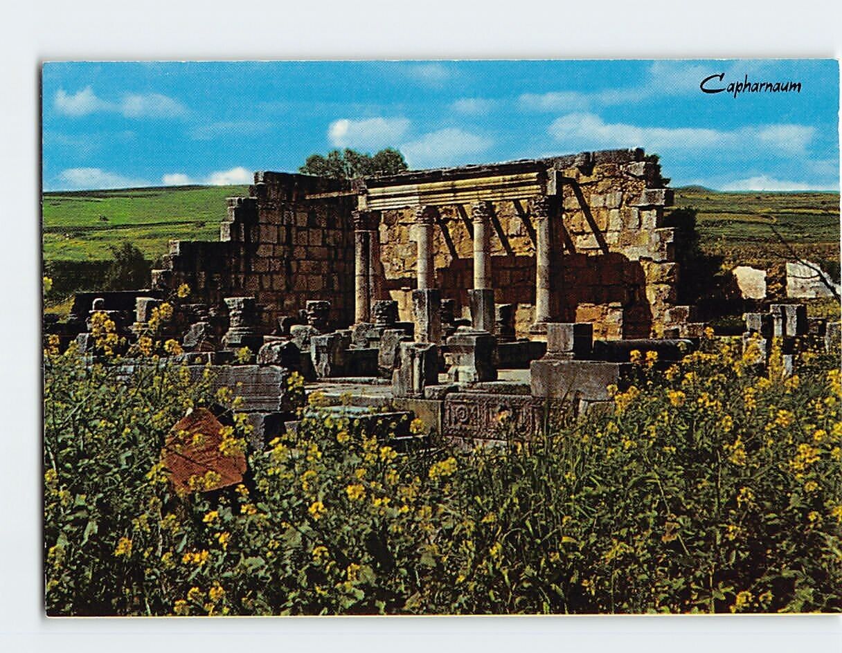 Postcard Ruins of Ancient Synagogue Capernaum Israel
