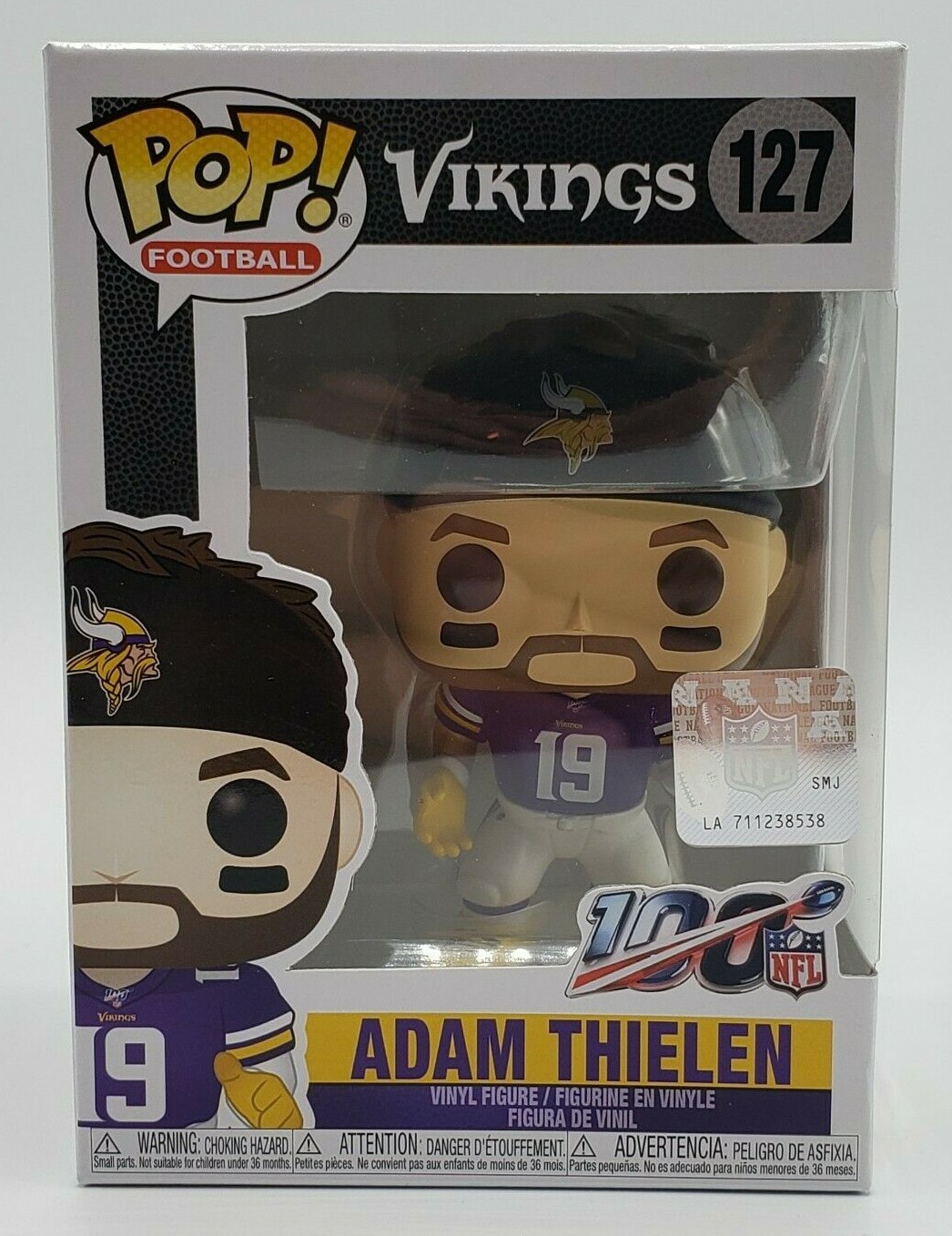 Funko Pop Adam Thielen #127 NFL Football: Minnesota Vikings - Vinyl Figure