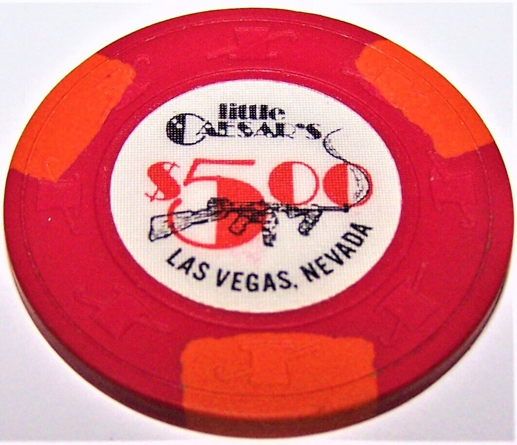 Little Caesar's Casino 1980 Las Vegas NV 5 Dollar Gaming Chip as pictured
