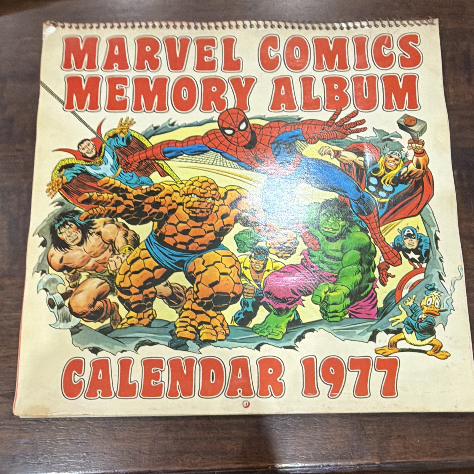 Vintage 1977 Marvel Comics Memory Album Calendar
