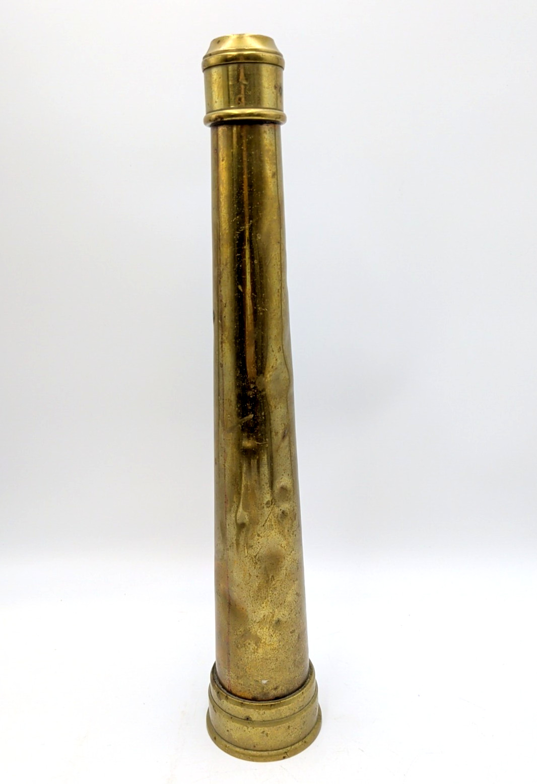 Antique Henry K Barnes Boston Brass Fire Hose Nozzle 16.5” READ Description+Pics