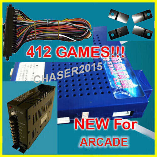 NEW 412 in 1 Game Elf JAMMA Arcade Board VGA VERTICAL w WIRE & PWR US SELLER