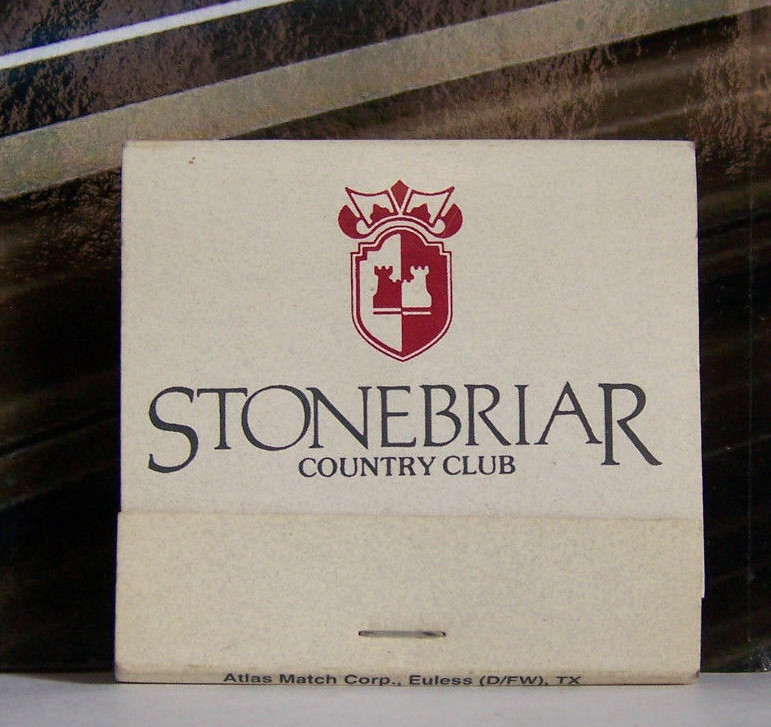 Rare Vintage Matchbook F3 Frisco Texas Stonebriar Country Club Golf Parapets