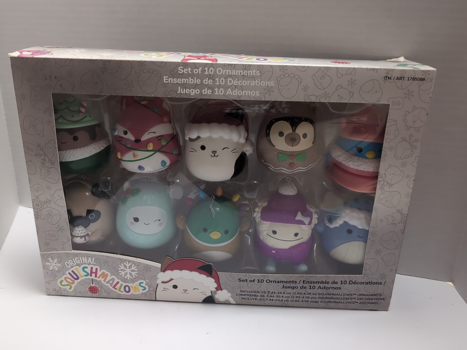 Set Of 10 Original Squishmallows Christmas Ornaments by Kurt Adler ~Plastic, NEW