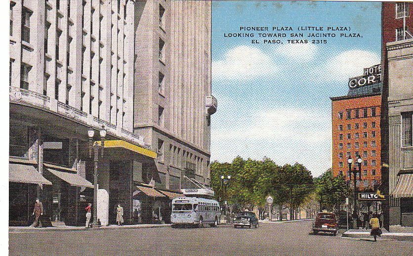  Postcard Pioneer Plaza El Paso Texas