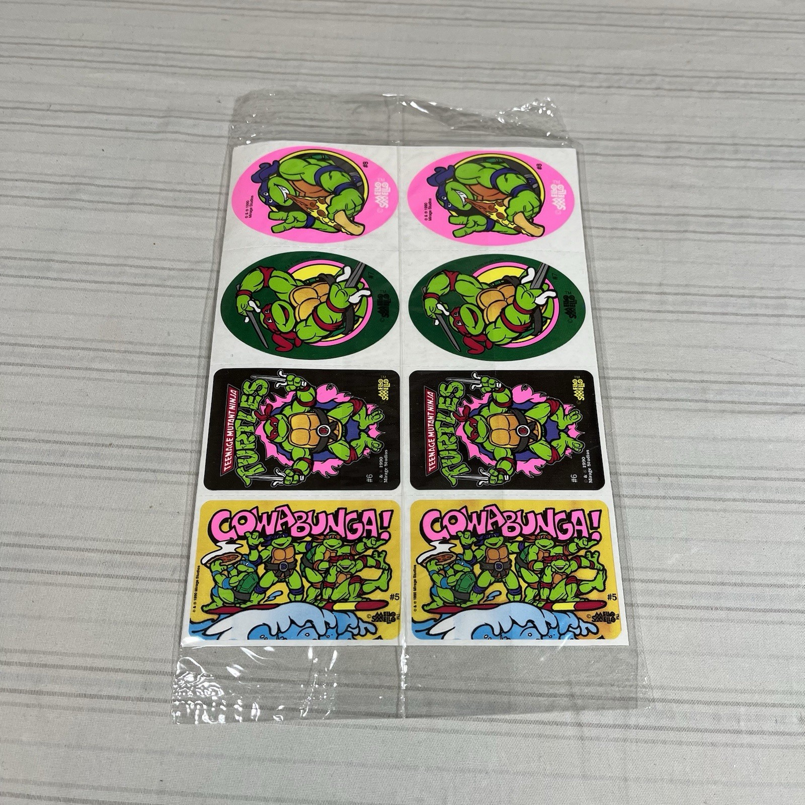 Teenage Mutant Ninja Turtles Stickers TMNT Mello Smello Vintage 1990 SEALED Teenage Mutant Ninja Turtles Stickers TMNT Mello Smello Vintage 1990 SEALED