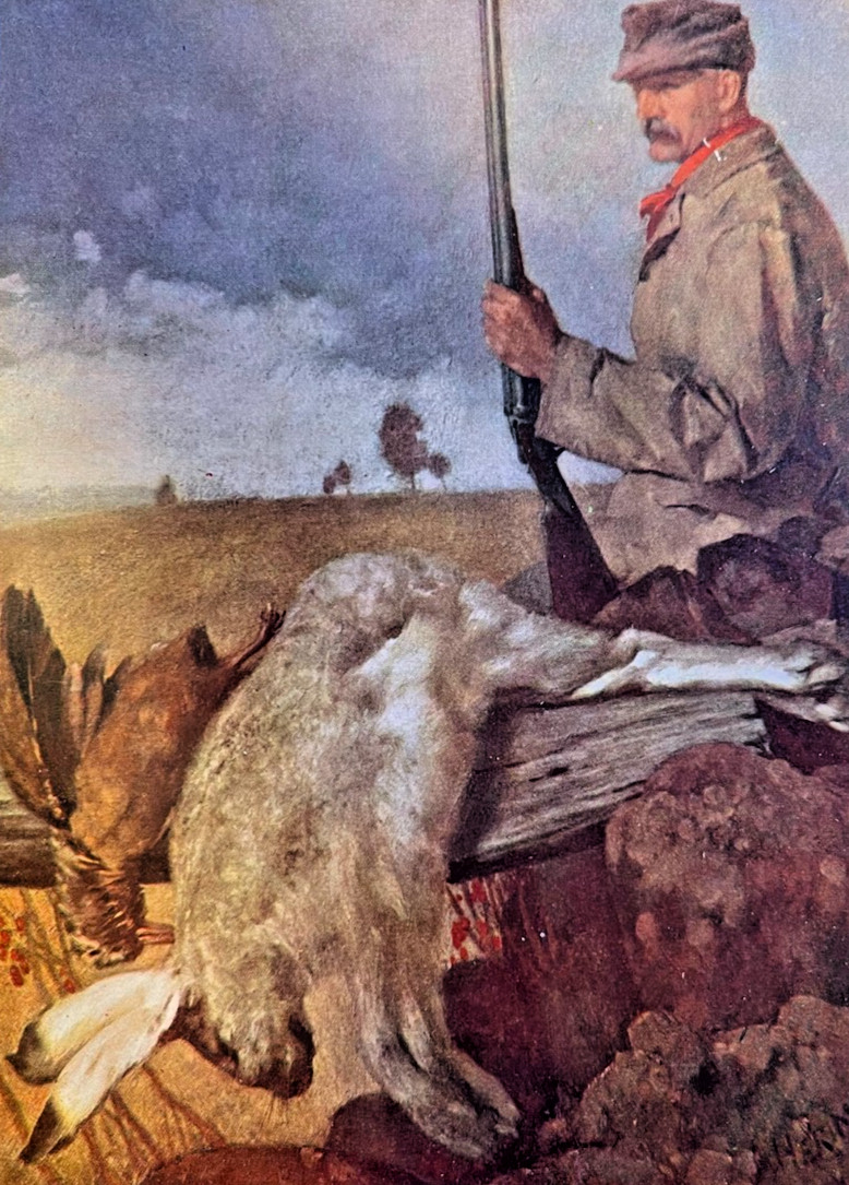 1907 Vintage Magazine Illustration The Hunter by Emil Hering