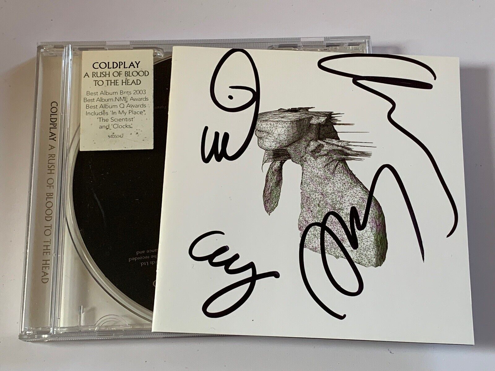 Coldplay FULLY ( SIGNED AUTOGRAPHED ) A Rush Of Blood To The Head 2002 CD Album
