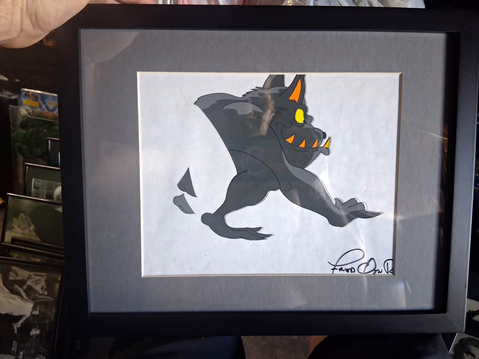 ORIGINAL PRODUCTION ANIMATION CEL, CARTOON MONSTER, EVIL TOONS, HAND SIGNED