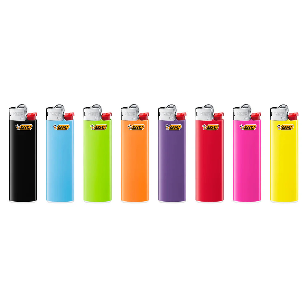Bic J3 Medium Slim Lighters 8 pieces, 1 of Each Color Bic J3 Medium Slim Lighters 8 pieces, 1 of Each Color