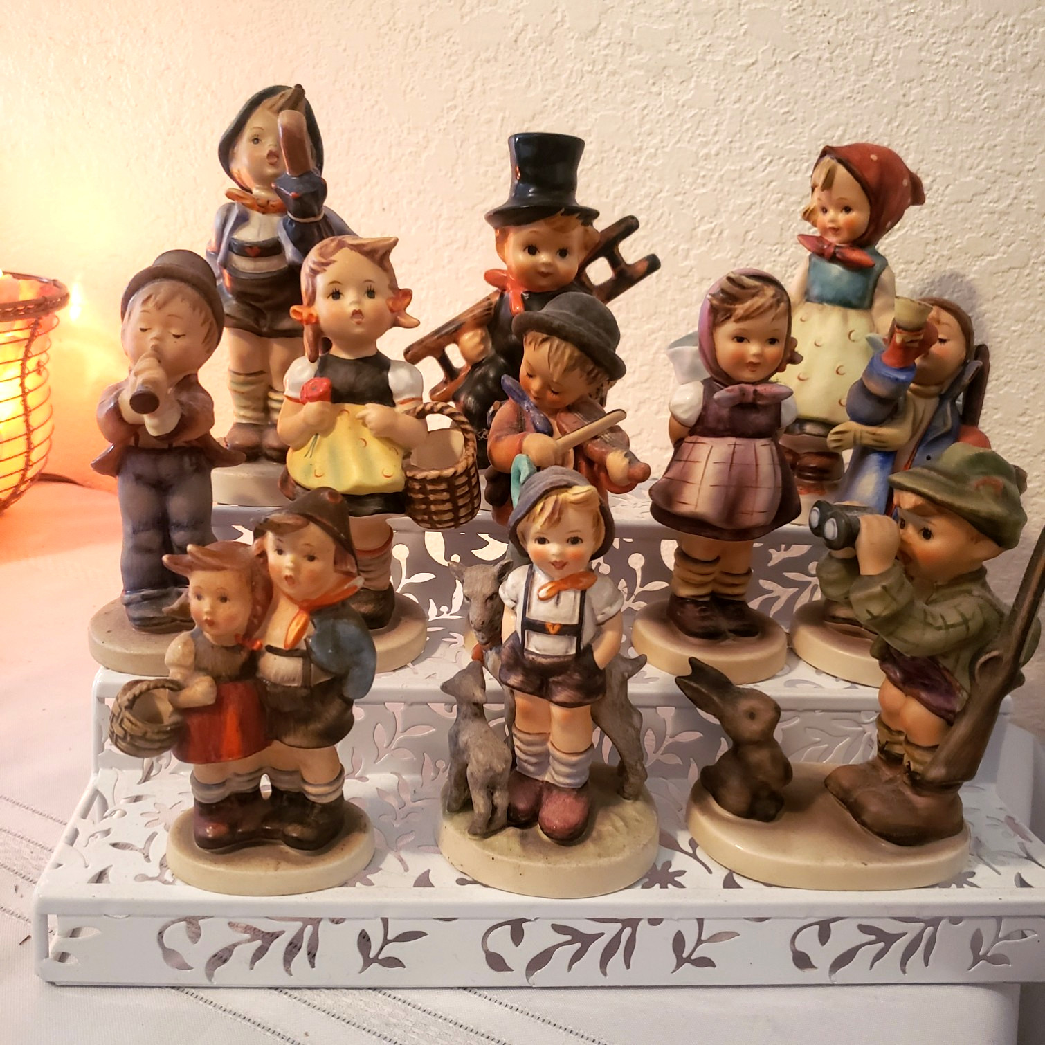 RARE GOEBEL HUMMEL FIGURINES with STAMPS, LOT of 11 RARE GOEBEL HUMMEL FIGURINES with STAMPS, LOT of 11